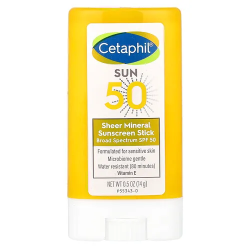 Cetaphil, Protector solar mineral translúcido en barra, FPS 50, 14 g (0,5 oz)