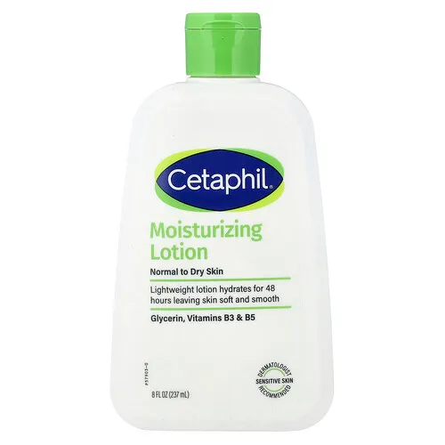 Cetaphil, Loción humectante, Piel normal a seca, Sin fragancia, 237 ml (8 oz. líq.)