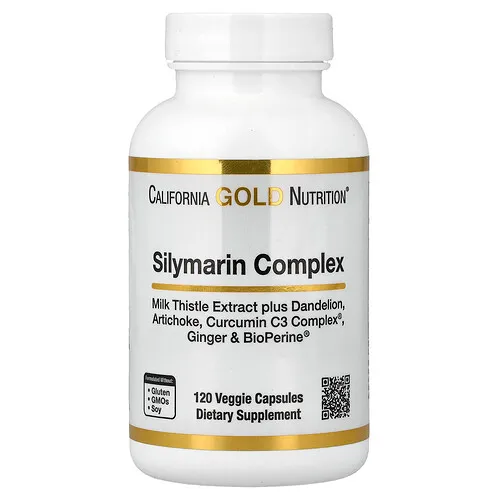 California Gold Nutrition, Complejo de silimarina, 120 cápsulas vegetales