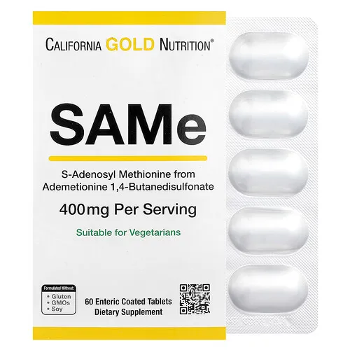 California Gold Nutrition, SAMe, Butanodisulfonato, 400 mg, 60 comprimidos con recubrimiento entérico