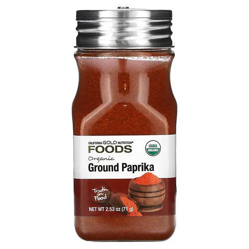 California Gold Nutrition, Foods, Páprika orgánica, Molida, 71 g (2,53 oz)