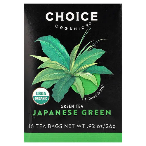 Choice Organics, Té verde, Verde japonés, 16 bolsitas de té, 26 g (0,92 oz)