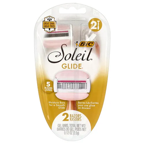 BIC, Soleil®, Glide, Maquinillas de afeitar desechables, 2 maquinillas de afeitar