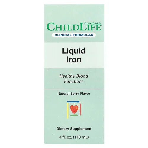 ChildLife Clinicals, Hierro líquido, Baya natural, 118 ml (4 oz. Líq.)