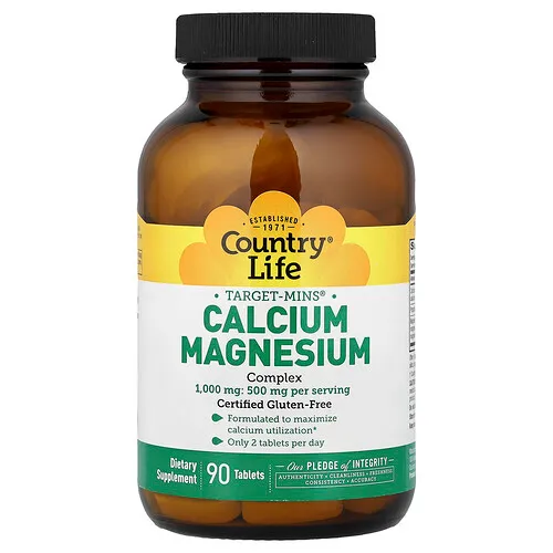 Country Life, Target-Mins®, Complejo de calcio y magnesio, 90 comprimidos