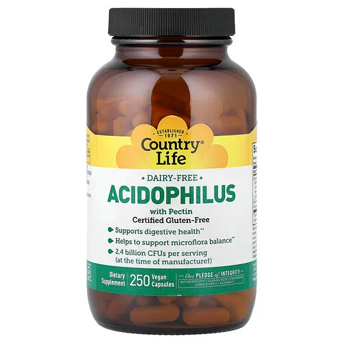 Country Life, Acidophilus con Pectina, 250 Cápsulas Vegetarianas