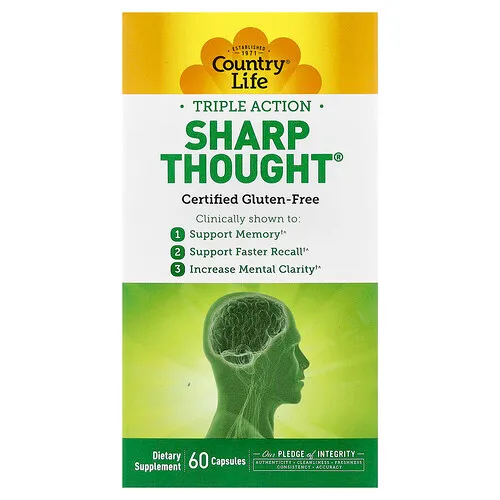 Country Life, Sharp Thought®, Triple acción, 60 cápsulas