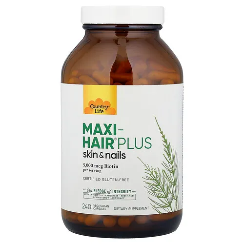 Country Life, Maxi-Hair® Plus, 240 cápsulas vegetales