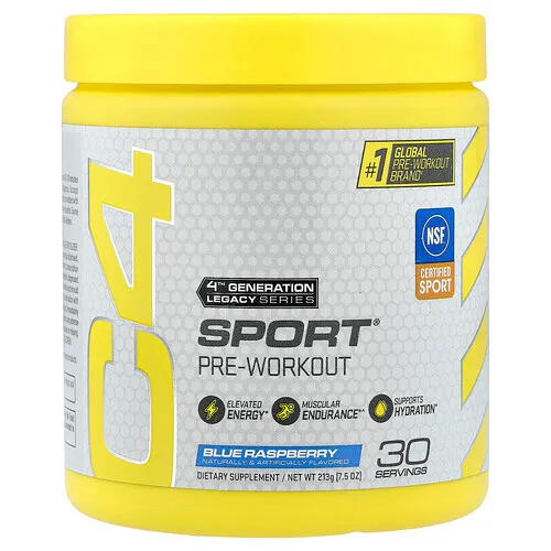 C4 / Cellucor, C4 Sport, preentrenamiento, frambuesa azul, 7.5 oz (213 g)