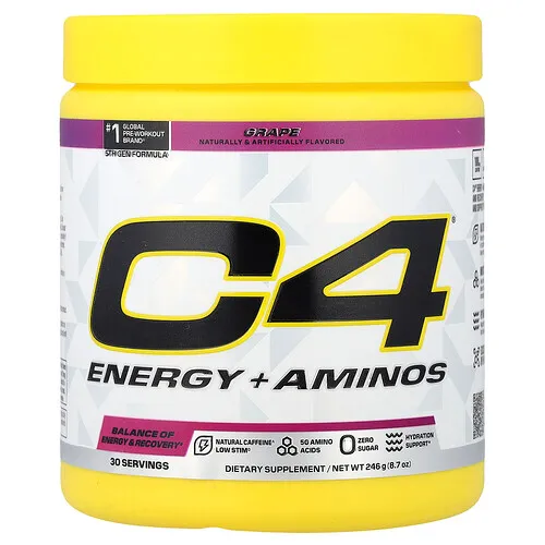 C4 / Cellucor, C4® Energy más aminoácidos, Uva, 246 g (8,7 oz)