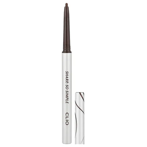 Clio, Sharp, Delineador de lápiz a prueba de agua tan simple, 04 Dark Brown, 0,14 g (0,004 oz)