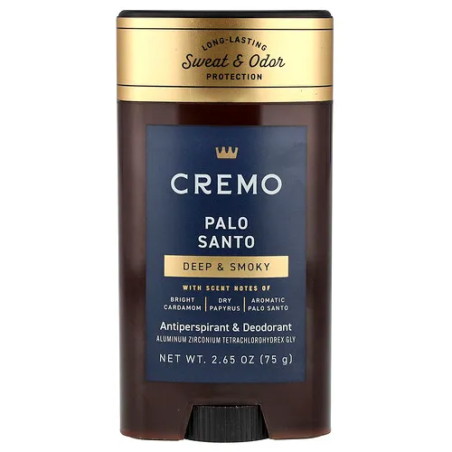 Cremo, Antitranspirante y desodorante, Palo santo, 75 g (2,65 oz)