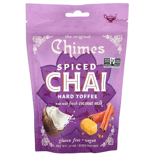 Chimes, Chai especiado, Tofe duro, 100 g (3,5 oz)