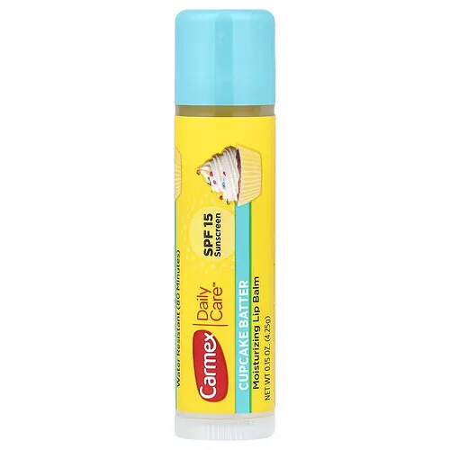 Carmex, Daily Care™, Bálsamo labial humectante, FPS 15, Masa para cupcakes, 4,25 g (0,15 oz)