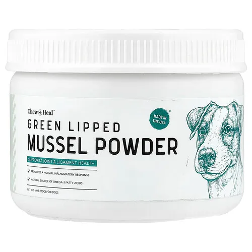 Chew + Heal, Mejillón de labios verdes en polvo, Para perros, 170 g (6 oz)