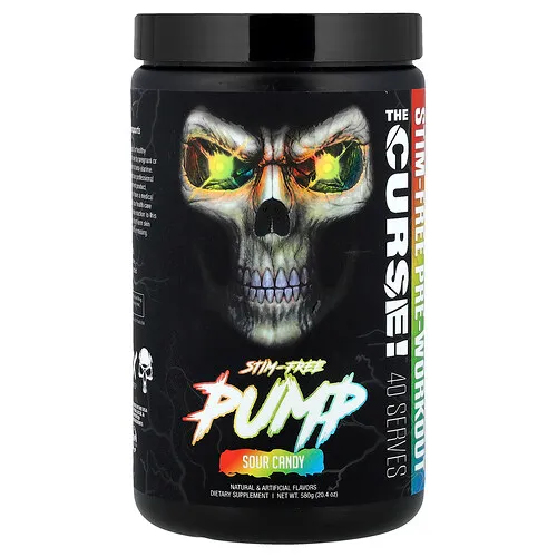 JNX Sports, Suplemento con dispensador sin estimulantes, Preentrenamiento, Caramelo ácido, 580 g (20,4 oz)