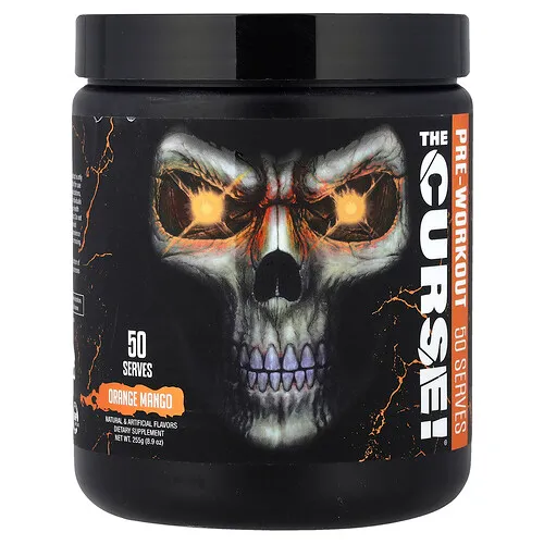 JNX Sports, The Curse!®, Suplemento preentrenamiento, Naranja y mango, 255 g (8,9 oz)