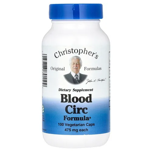 Christopher's Original Formulas, Blood Circu Formula, 100 cápsulas vegetales