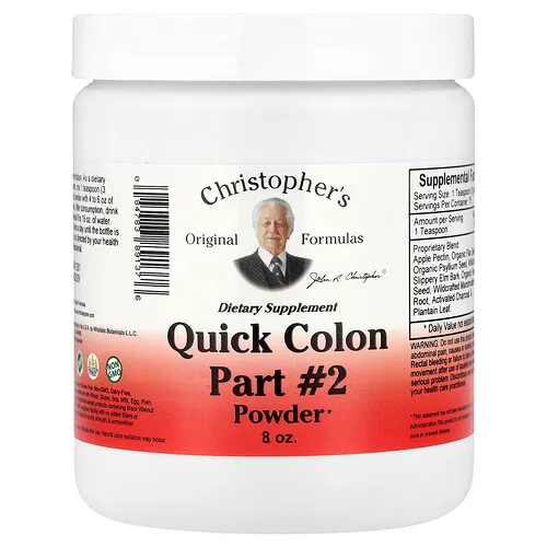 Christopher's Original Formulas, Quick Colon, Parte n.º 2 en polvo, 8 oz