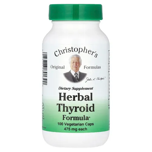 Christopher's Original Formulas, Fórmula herbal para la tiroides, 100 cápsulas vegetales