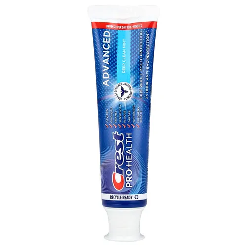 Crest, Pro-Health Advanced, Pasta dental con fluoruro, Menta de limpieza profunda, 144 g (5,1 oz)