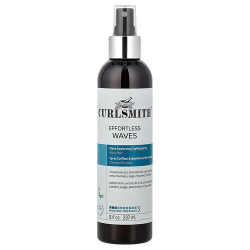 Curlsmith, Effortless Waves, Spray para peinar con ondas, Fijación invisible, Cabello ondulado, 237 ml (8 oz. líq.)