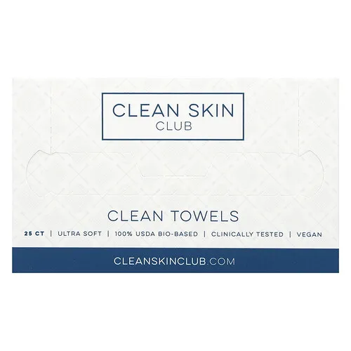 Clean Skin Club, Toallas limpias desechables, 25 unidades