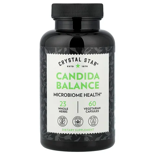 Crystal Star, Candida Balance, Suplemento para la salud del microbioma, 60 cápsulas vegetales