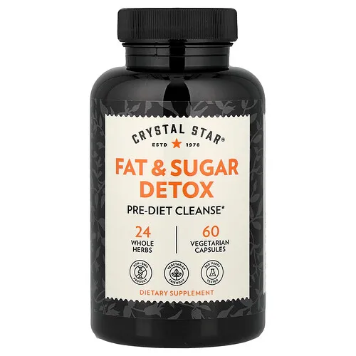 Crystal Star, Desintoxicación de grasas y azúcares, 60 cápsulas vegetales