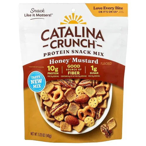 Catalina Crunch, Mezcla de bocadillos proteicos, Miel y mostaza, 148 g (5,25 oz)