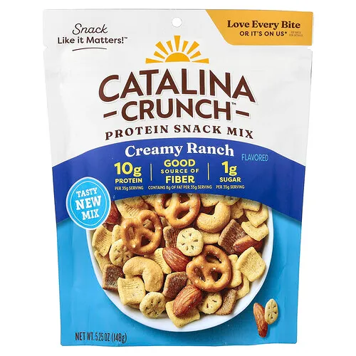 Catalina Crunch, Mezcla de bocadillos proteicos, Ranch cremoso, 148 g (5,25 oz)