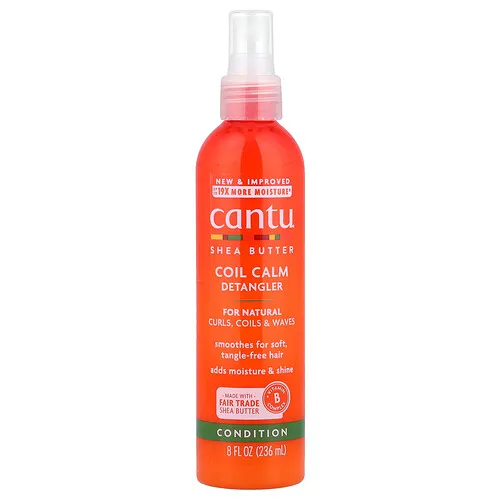 Cantu, Shea Butter Coil Calm Detangler, Para rizos, bucles y ondas naturales, 236 ml (8 oz. líq.)