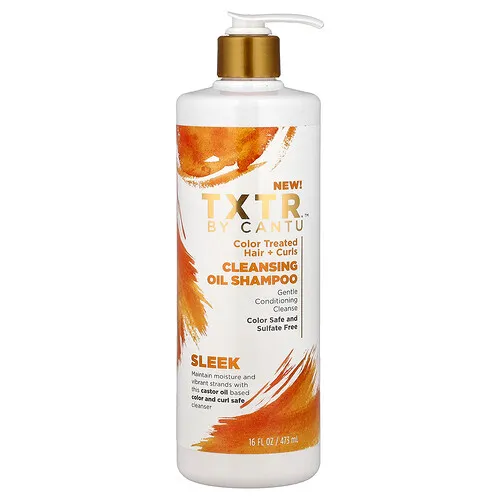 Cantu, TXTR™, Champú con aceite de limpieza, Cabello y rizos teñidos, 473 ml (16 oz. líq.)