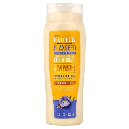 Cantu, Acondicionador sin enjuague, Linaza, 400 ml (13,5 oz. líq.)