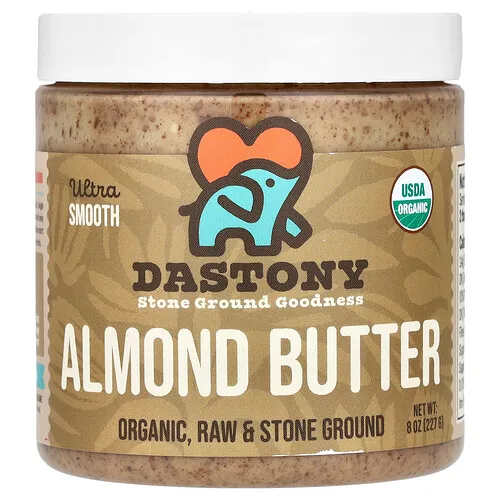 Dastony, Mantequilla de almendra orgánica, Ultrasuave, 227 g (8 oz)