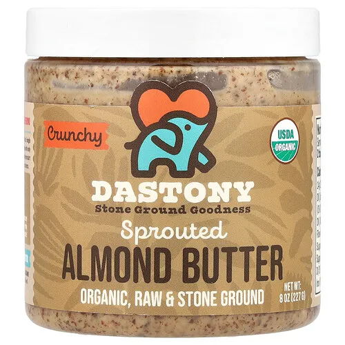 Dastony, Mantequilla de almendras germinadas, Crujiente, 227 g (8 oz)
