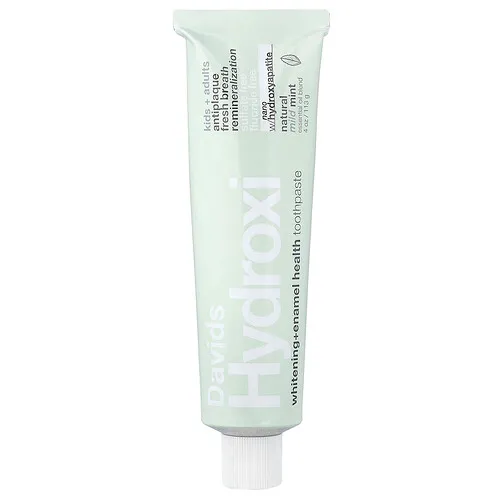 Davids, Hydroxi™, Pasta dental blanqueadora y saludable para el esmalte para niños y adultos, Sabor natural a menta suave, 113 g (4 oz)
