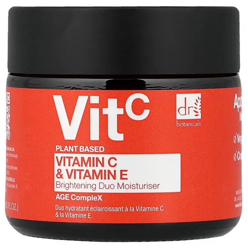 Dr. Botanicals, Vitamina C y vitamina E, Dúo de humectantes iluminadores, 60 ml (2 oz. líq.)