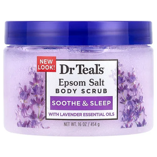 Dr. Teal's, Exfoliante corporal con sales de Epsom, Lavanda, 454 g (16 oz)