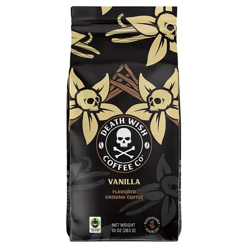 Death Wish Coffee, Café molido con sabor, Vainilla, 283 g (10 oz)