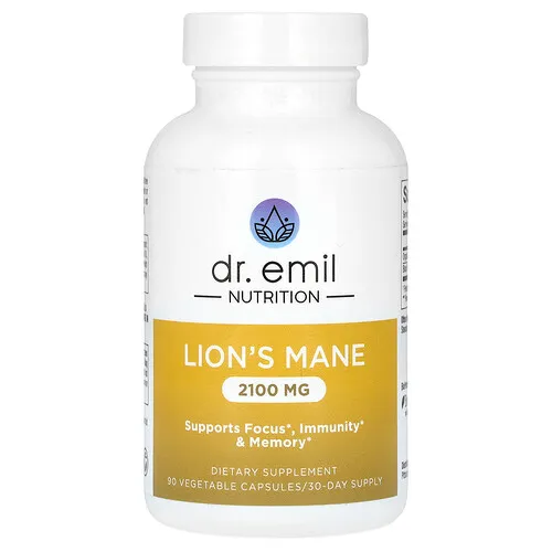 Dr. Emil Nutrition, Melena de león, 90 cápsulas vegetales