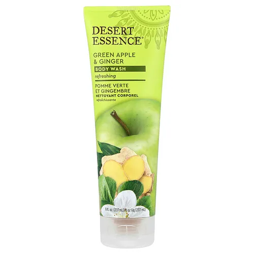 Desert Essence, Gel de ducha, Manzana verde y jengibre, 237 ml (8 oz. Líq.)