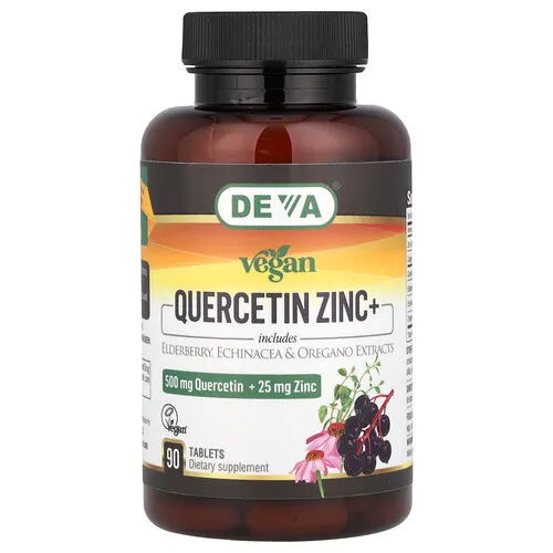 Deva, Quercetina zinc+ vegana, 90 comprimidos