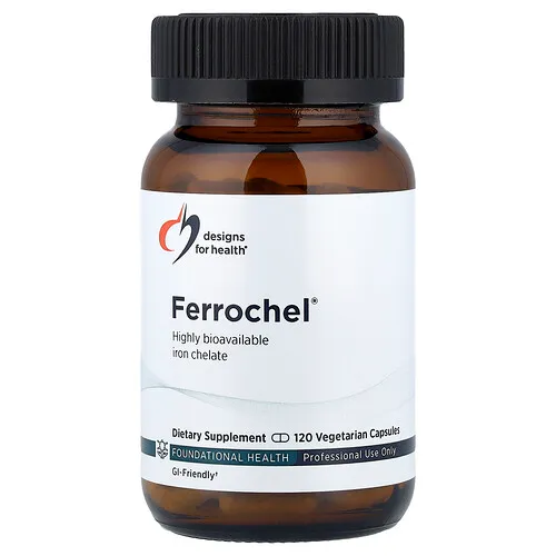 Designs For Health, Ferrochel®, 120 cápsulas vegetales (27 mg por cápsula)