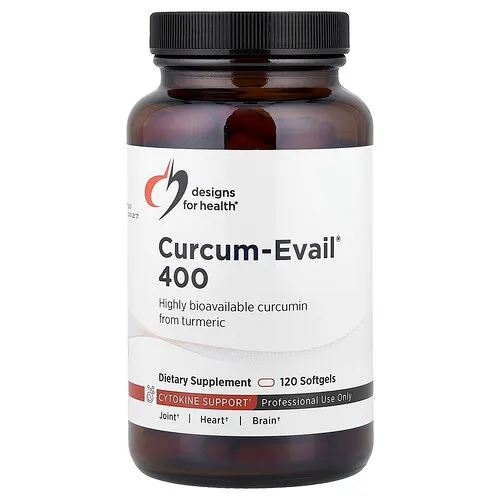 Designs For Health, Curcum-Evail® 400, 120 cápsulas blandas (400 mg por cápsula blanda)