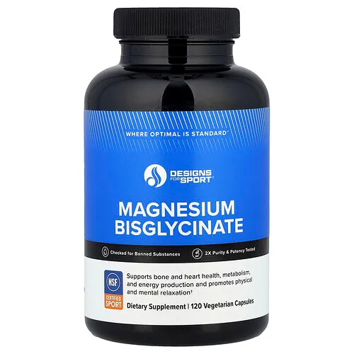 Designs For Health, Designs For Sport®, Bisglicinato de magnesio, 120 cápsulas vegetales (150 mg por cápsula)