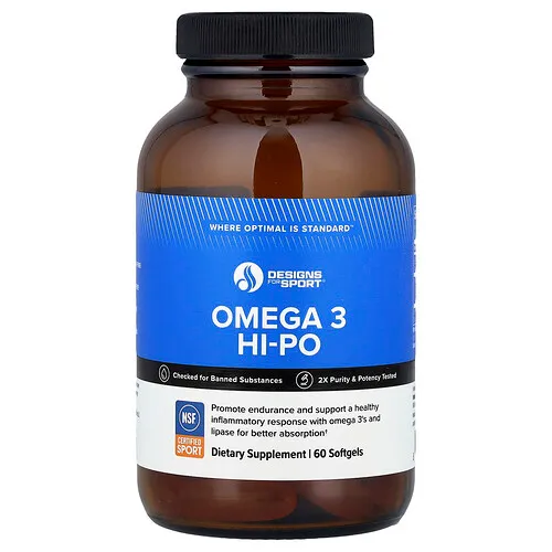 Designs For Health, Design For Sport®, Omega-3 Hi-Po, 60 cápsulas blandas