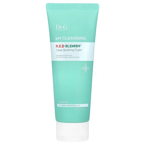 Dr. G, pH, Espuma limpiadora y calmante para eliminar las imperfecciones rojas, 150 ml (5,07 oz. líq.)