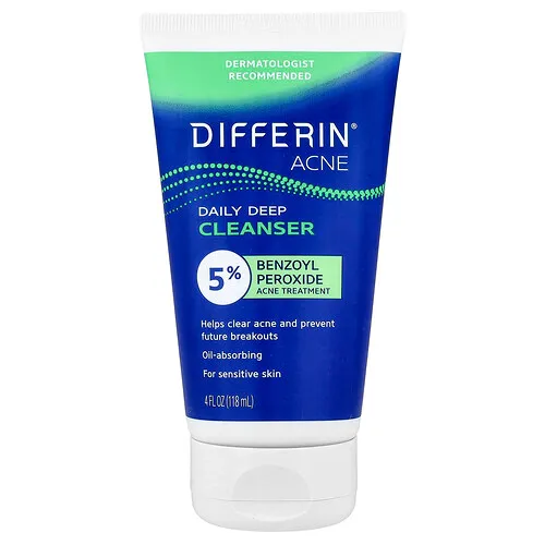 Differin, Agente de limpieza de uso diario, Piel sensible, 118 ml (4 oz. líq.)