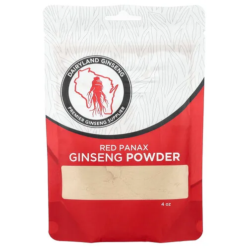 Dairyland Ginseng, Panax ginseng rojo en polvo, 4 oz